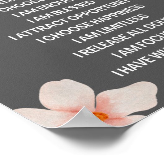 Poster Vision conseil affirmation positive (Coin)