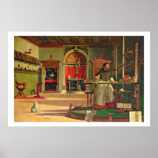 Poster Vision de St. Augustine, 1502-08 (huile sur toile) (Devant)