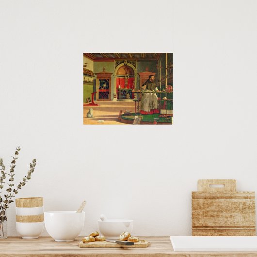 Poster Vision de St. Augustine, 1502-08 (huile sur toile) (Cuisine)