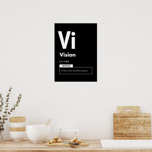 Poster Vision - Élément De Succès - Motivation (Cuisine)