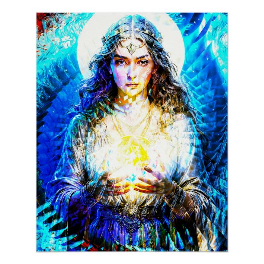 Poster Vision fractale visuelle d'une voyante (Devant)