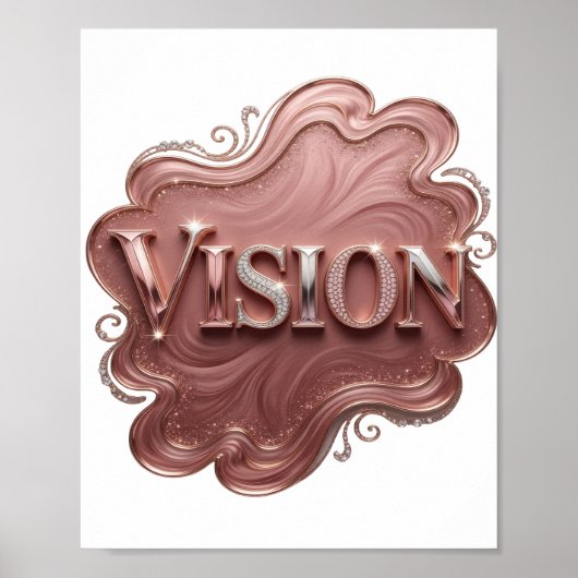 Poster VISION Rose Iconique (Devant)