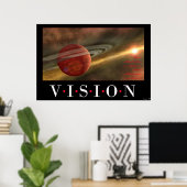 Poster Vision sans action est un rêve. (Bureau à domicile)