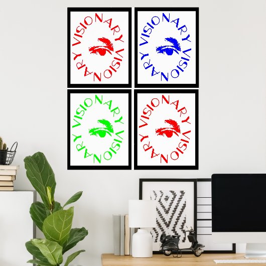 Poster Visionnaire (Bureau à domicile)