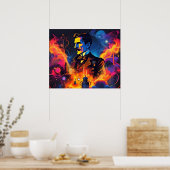 Poster Visionnaire électrique : La foudre de Nikola Tesla (Cuisine)