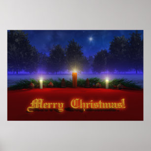 Poster Visions lumineuses Noël Imprimer