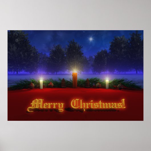Poster Visions lumineuses Noël Imprimer (Devant)