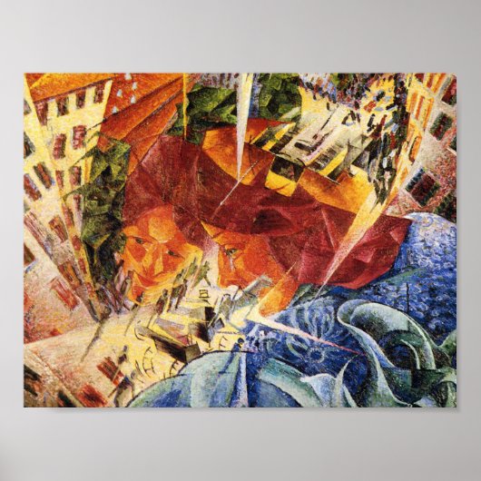 Poster Visions simultanées Umberto Boccioni, 1912 (Devant)