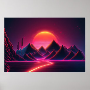 Poster Visions vintages : Rétrofuturisme réinventé