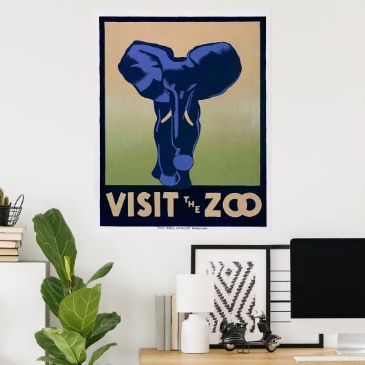 Poster Visit the Zoo (Bureau à domicile)