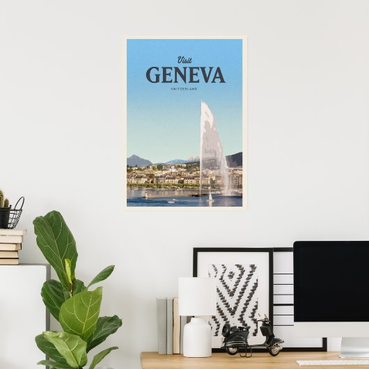 Poster Visite à Genève (Bureau à domicile)