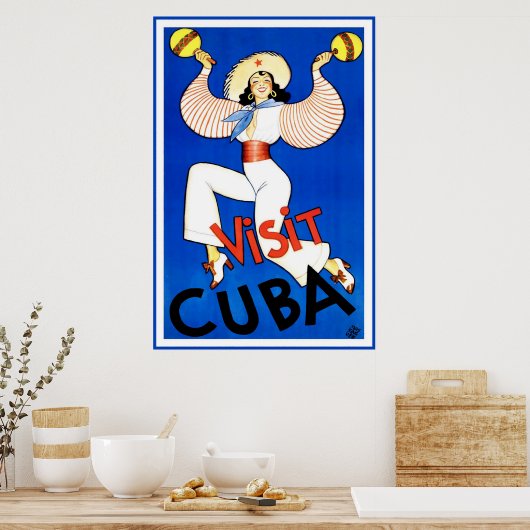 Poster Visite de Cuba (Cuisine)