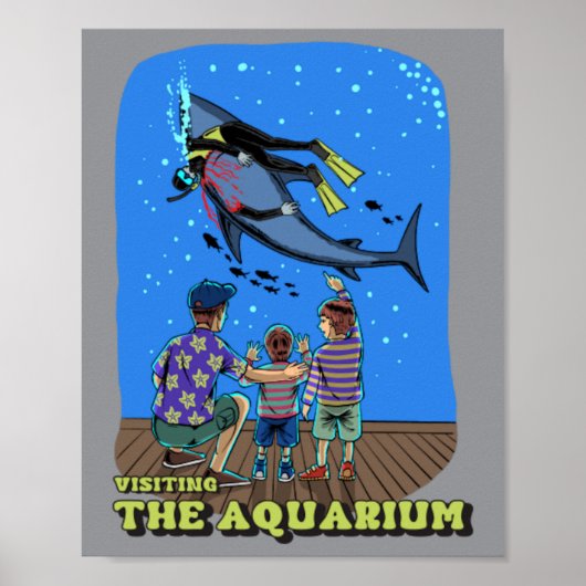 Poster Visite de l'aquarium (Devant)