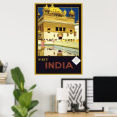Poster Visite de l'Inde (Bureau à domicile)