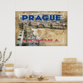 Poster Visite de Prag Czechia (Cuisine)