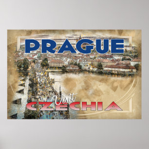 Poster Visite de Prag Czechia
