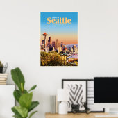 Poster Visite de Seattle (Bureau à domicile)