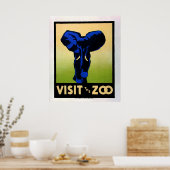 Poster Visite des années 1930 L'affiche du zoo WPA (Cuisine)