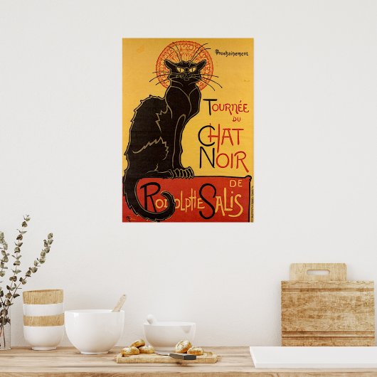 Poster Visite en chat noir - Art nouveau (Cuisine)