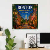 Poster 🍁 Visite historique de Boston Massachusetts 🍁 (Bureau à domicile)