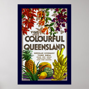 Poster Visite Queensland coloré