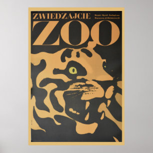 Poster Visite Vintage De L'Affiche Zoo Travel