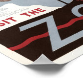 Poster Visite vintage du zoo (Coin)