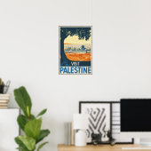 Poster Visite vintage Palestine (Bureau à domicile)