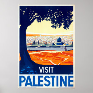 Poster Visite vintage Palestine Travel