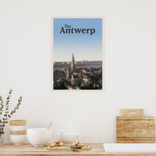 Poster Visiter Anvers (Cuisine)