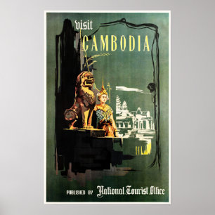 Poster VISITER CAMBODIA Office national du tourisme de Ph