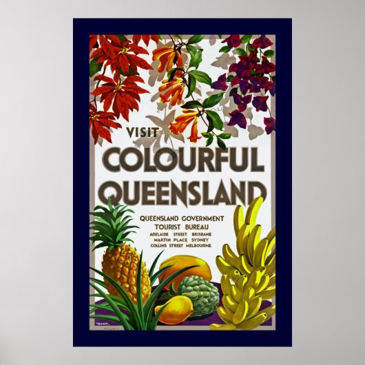 Poster Visiter Colorful Queensland (Devant)