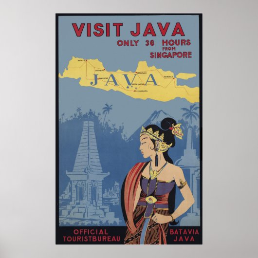 Poster Visiter Java Seulement 36 heures de Singapour (Devant)