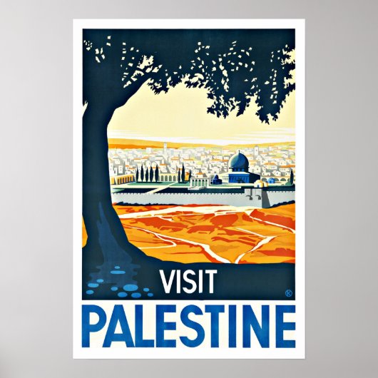 Poster Visiter le Vintage voyage palestinien (Devant)