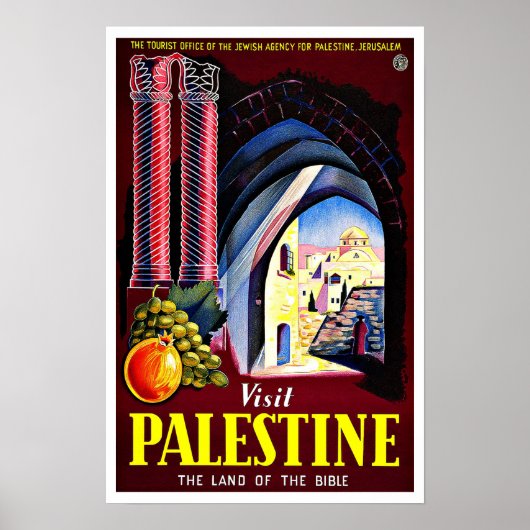 Poster Visiter le Vintage voyage palestinien (Devant)