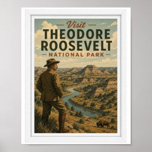 Poster Visiter le voyage au parc national Theodore Roosev