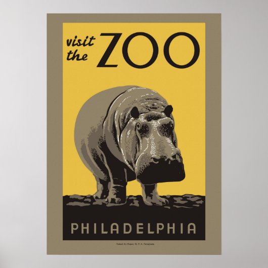 Poster Visiter Le Zoo Philadelphie (Devant)