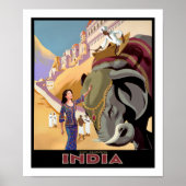 Poster Visiter l'Inde colorée (Devant)