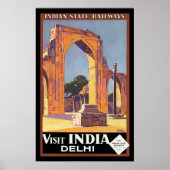 Poster Visiter l'Inde - Delhi (Devant)