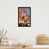 Poster Visiter l'Inde - Delhi (Cuisine)