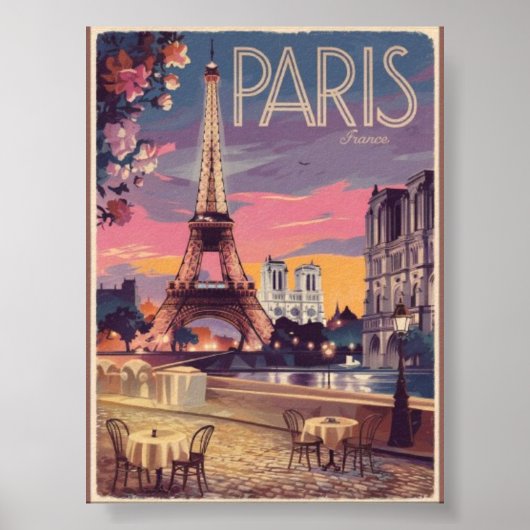 Poster Visiter Paris (Devant)