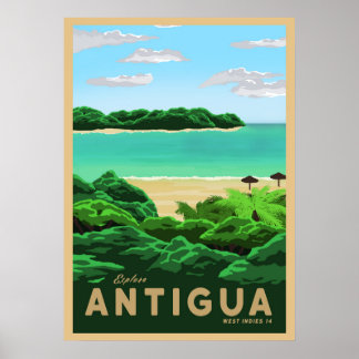 Poster Visitez Antigua