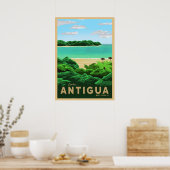 Poster Visitez Antigua (Cuisine)