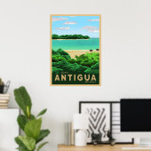 Poster Visitez Antigua (Bureau à domicile)