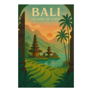 Poster Visitez Bali, Indonésie – Voyage sur l'île 2026