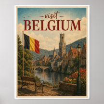 Visitez Belgique Voyage Vintage