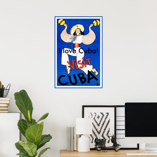 Poster Visitez Cuba ! (Bureau à domicile)