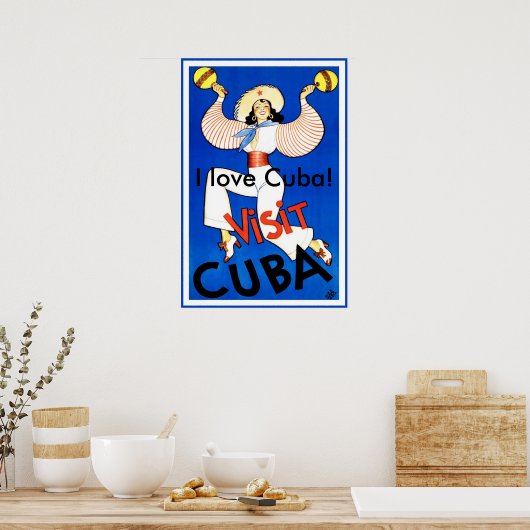 Poster Visitez Cuba ! (Cuisine)