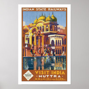 Poster Visitez India Muttra