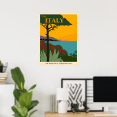 Poster Visitez Italie, Les Beaux Voyages De La Côte Amalf (Bureau à domicile)